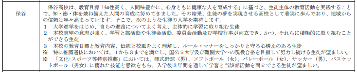 期待する生徒の姿